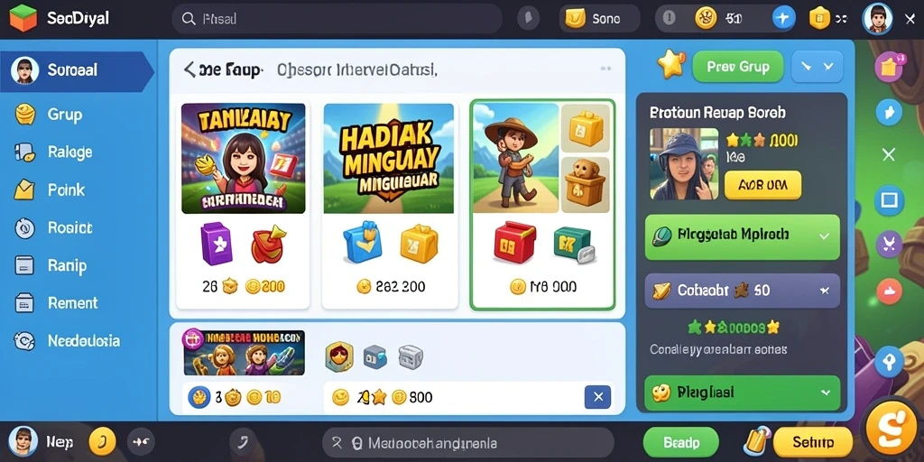Sistem reward yang memotivasi pemain untuk terus bermain.